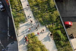 The High Line is a reclaimed elevated railway that was turned into a park in Manhattan.