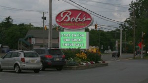 Bob's Garden Center roadside sign