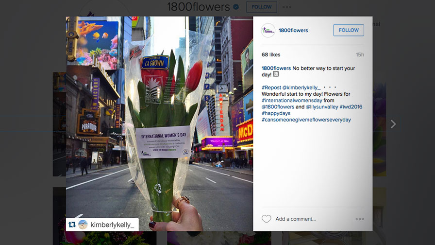 1 800 Flowers Instagram Women's Day
