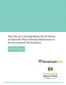 HRI disease resistance Terminology whitepaper