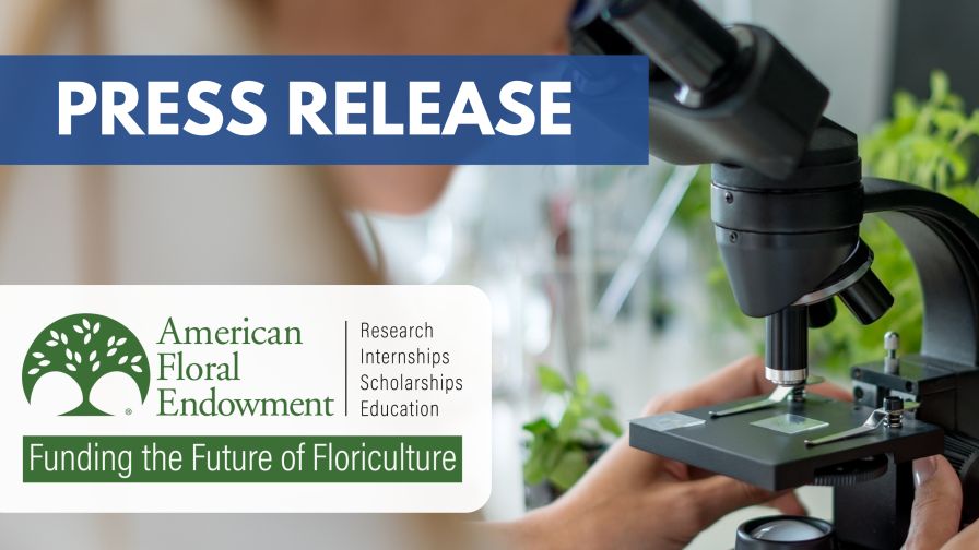 American Floral Endowment (AFE) Research Proposal Applications for 2025-2026 now open press release banner image