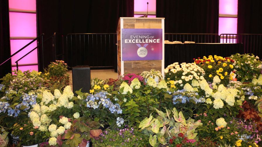 Greenhouse Grower's Evening of Excellence stage at Cultivate'24