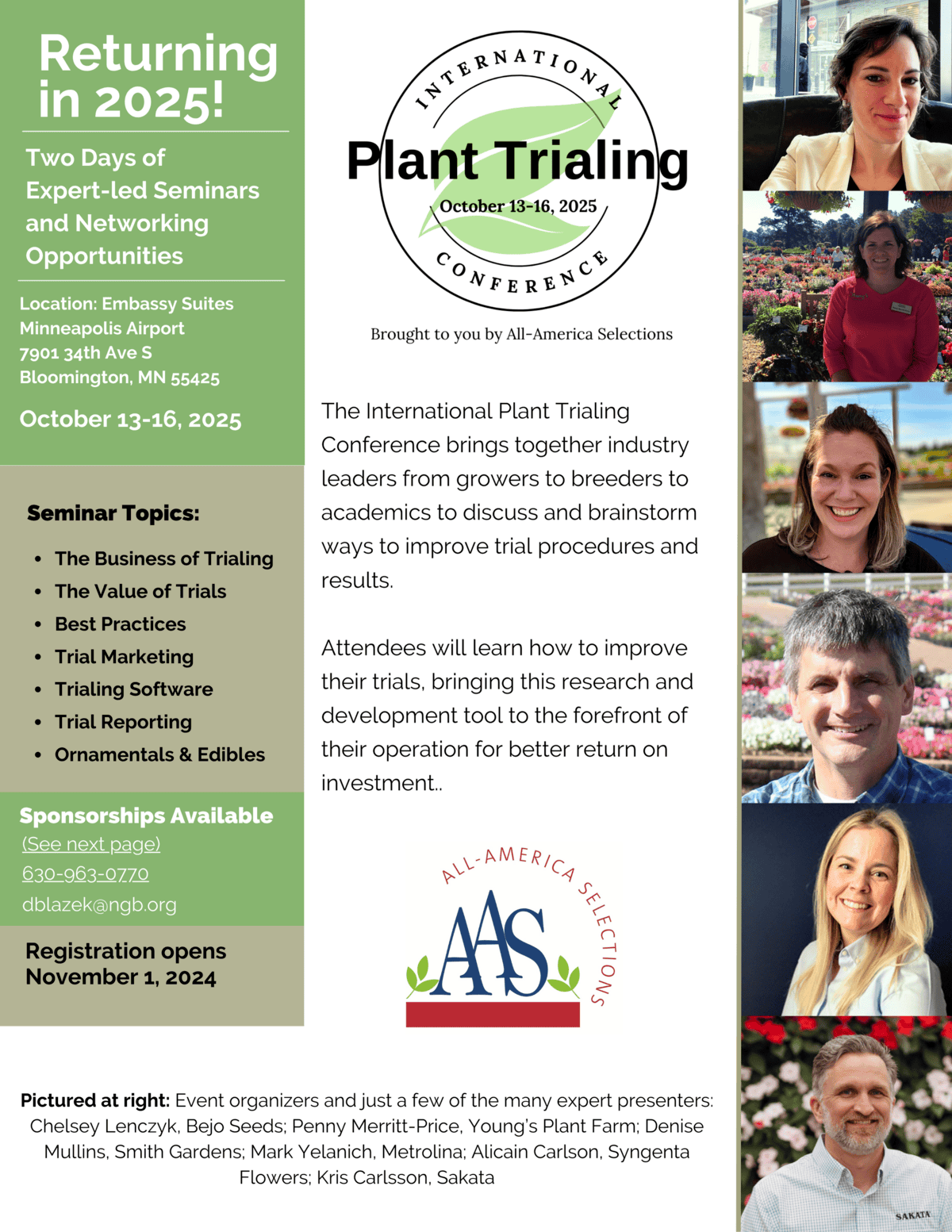 2025 International Plant Trialing Conference infographic promotional event flyer 1 from All-America Selections