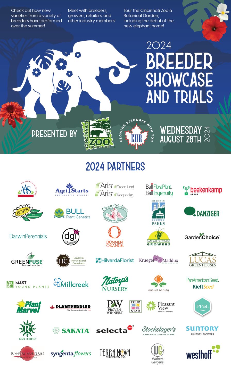 2024 Breeder Showcase and Trials infographic flyer from EHR and Cincinnati Zoo and Botanical Gardens