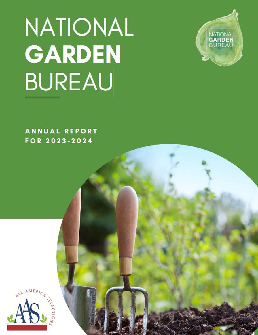 National Garden Bureau Annual Report for 2023 to 2024 cover after the All-America Selections merger