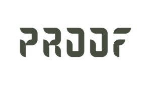 PROOF logo and lettering in dark green, founded by Luke van Adrichem (Metazet), Paul van Dijck (Harmoniz NL) and Pim van Adrichem (HortiTech)