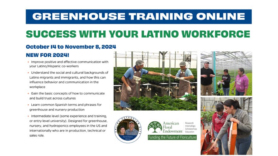 Greenhouse Training Online 'Success With Your Latino Workforce' course from University of Florida IFAS Extension