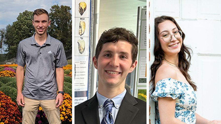 2024 Proven Winners Scholarship Program recipients (L to R) Patrick Veazie, Charles Colvin, and Isabel Will