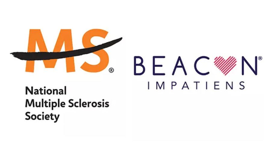 Graphic featured the side-by-side logos of the National Multiple Sclerosis (MS) Society (L) and Beacon Impatiens (R) from PanAmerican Seed