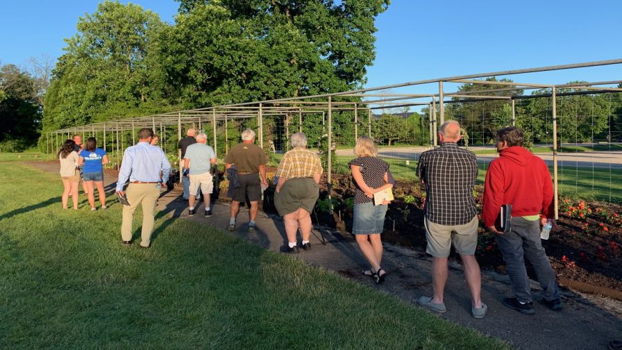 Members of the Commercial Growers of Wisconsin (CGW) on a nursery farm tour