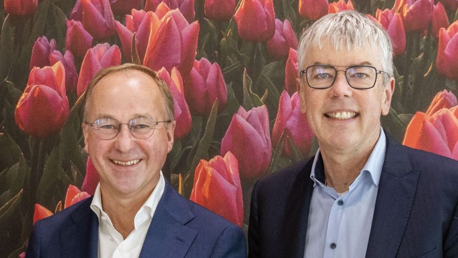 Steven van Schilfgaarde (L) and Pieter Bootsma (R) of Royal FloraHolland