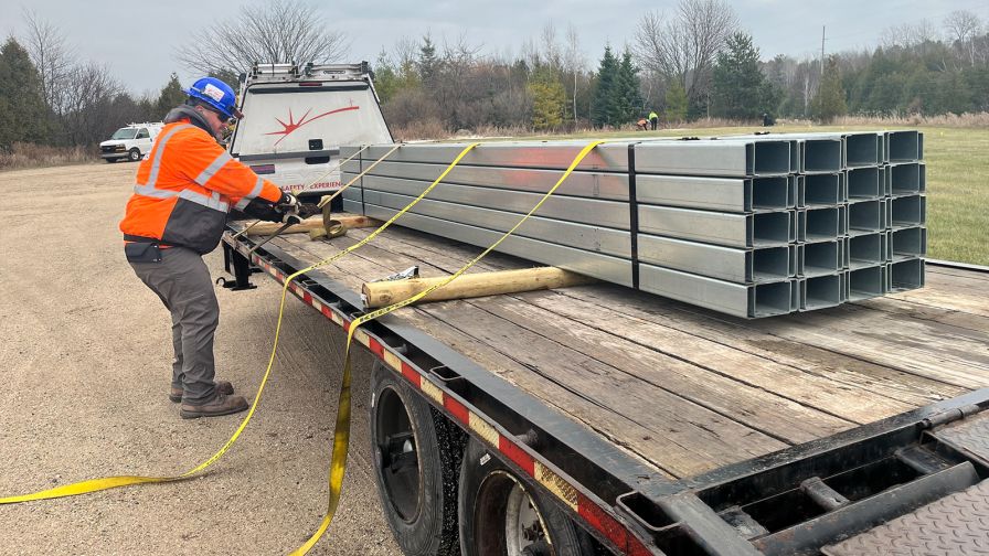 Dramm Solar Field Construction at Fish Fertilizer Facility