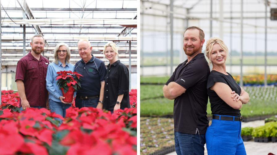 From left: Evan Jones, parents Carla and Bob Jones, and Lauren Kirchner (L), Dr. Charlie Hall’s EAGL program helped this brother-sister duo look at themselves as business partners rather than just brother and sister. (R)