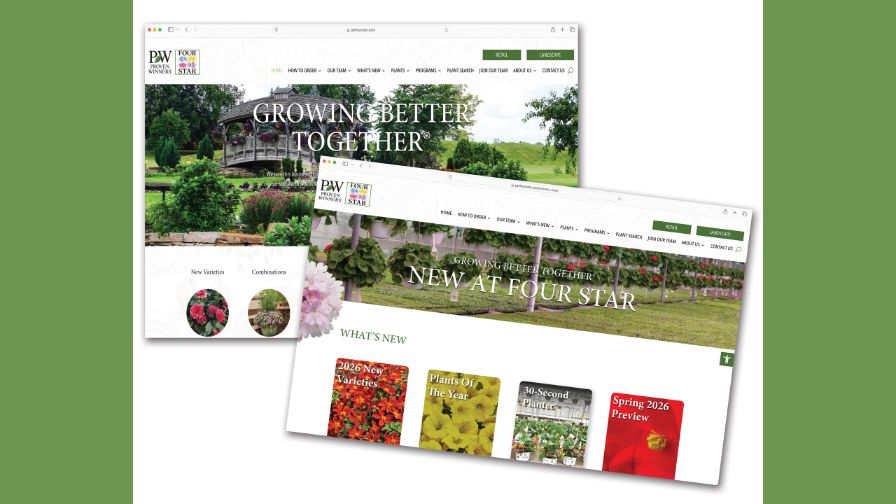 The new Four Star Greenhouse website redesign.