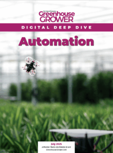Greenhouse Grower July 2025 Digital Deep Dive cover on Automation.