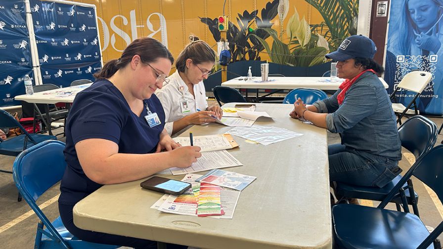 Augusta University Nurse Practitioner students at the annual Layman Health Fair.