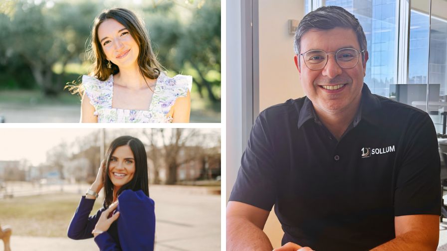 (Clockwise from top left) Social Media and Content Manager Nicole Keppel, Chief Financial Officer Giancarlo Santella, and Marketing Assistant Kate Pierce.