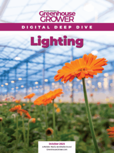 Greenhouse Grower October 2025 Digital Deep Dive cover on Lighting.