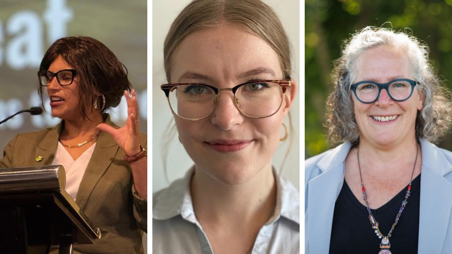 (Left to right) Asha Hingorani, Charleen McCartney, and Stéphanie Boudreau of the Canadian Sphagnum Peat Moss Association (CSPMA).