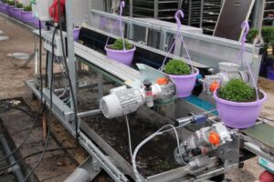 The Pot Washer is a simply named but effective and essential tool that provides customers with clean containers prior to delivery.