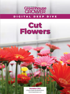 Greenhouse Grower December 2025 Digital Deep Dive cover on Cut Flowers.