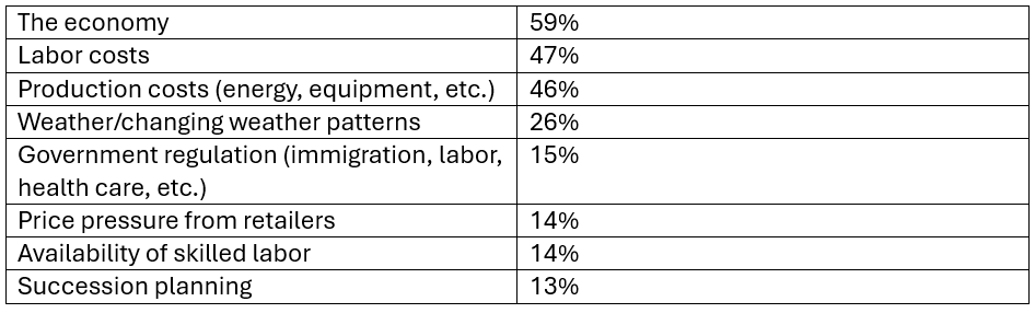SOI Survey 2025 Top Business Concerns