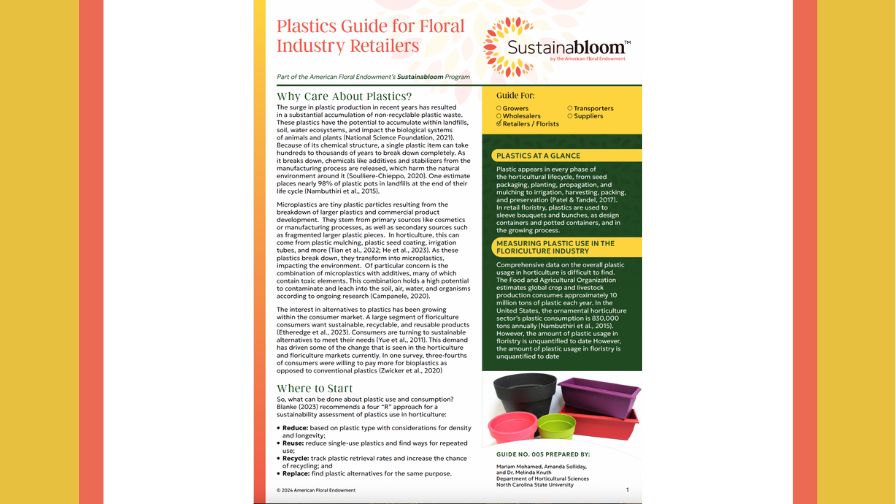 Plastics Guide for Floral Industry Retailers.