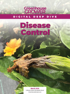 Greenhouse Grower March 2026 Digital Deep Dive cover on Disease Control.